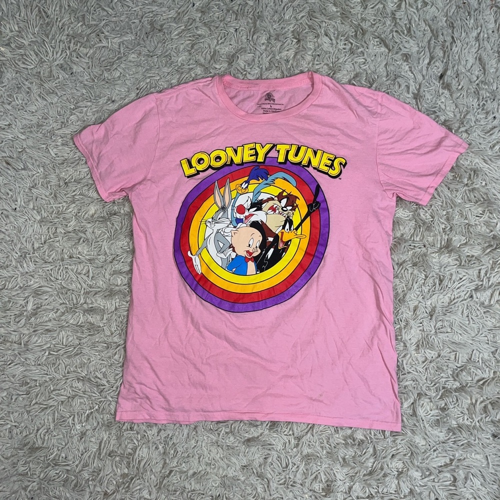 Looney tunes pink oversize shirt size L.